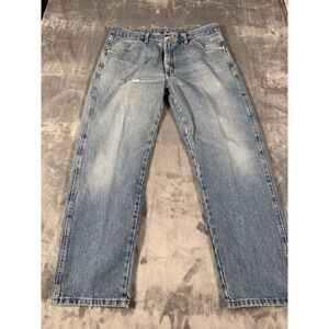 Rustler Men's Regular Fit Straight Leg Jeans Light Wash Denim Cotton Size 36x29